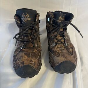 Realtree Brown Camo Kids Hiking Boots